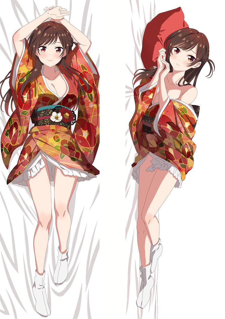 Kanojo, Okarishimasu Ichinose Chizuru Anime Hugging Dakimakura Body Pillow Cover image 0
