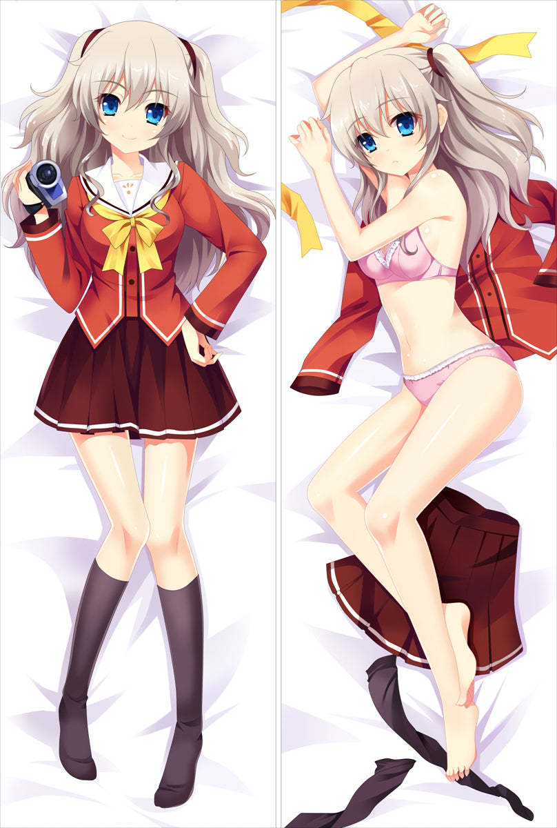 Charlotte Nao Tomori Anime Dakimakura Japanese Pillow Cover image 0
