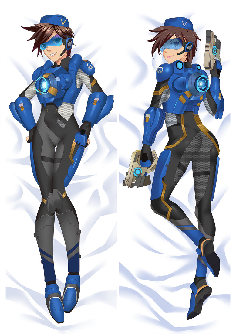 Overwatch Tracer Lena Oxton Anime Dakimakura Pillow Cover image 0