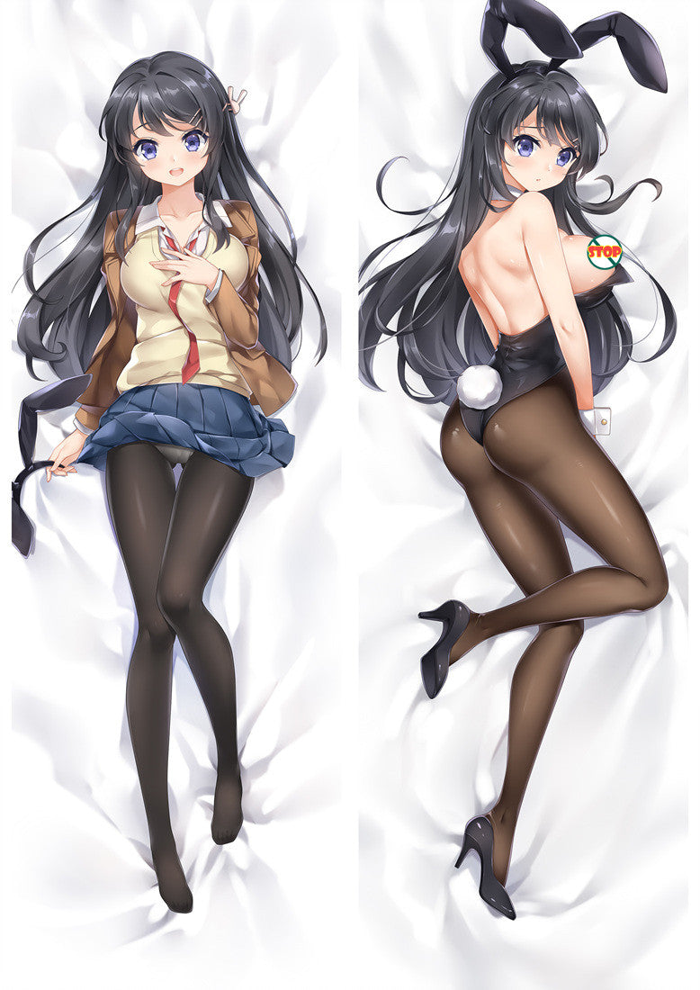 Rascal Does Not Dream of Bunny Girl Senpai Sakurajima Mai Anime Dakimakura Pillow Cover image 0