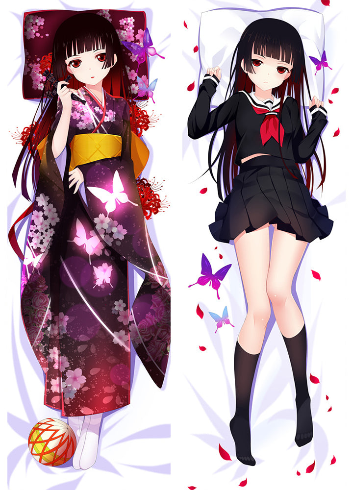 Hell Girl Ai Enma Anime Dakimakura Pillow Case image 0
