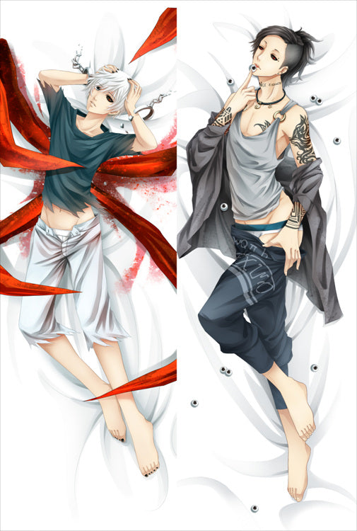 New Anime Tokyo Ghoul Kaneki Ken&amp;Uta Dakimakura Bed Hugging Body Pillow Case image 0