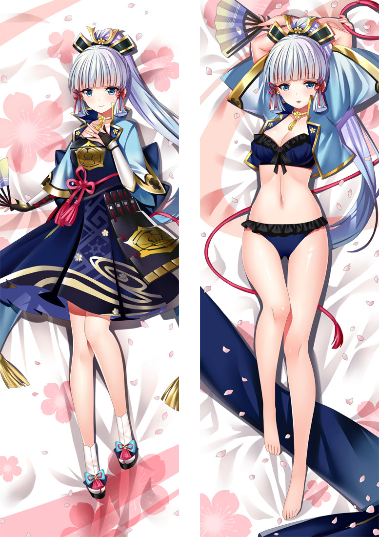 Genshin Impact Kamisato Ayaka Anime Dakimakura Body Pillow Cover image 0