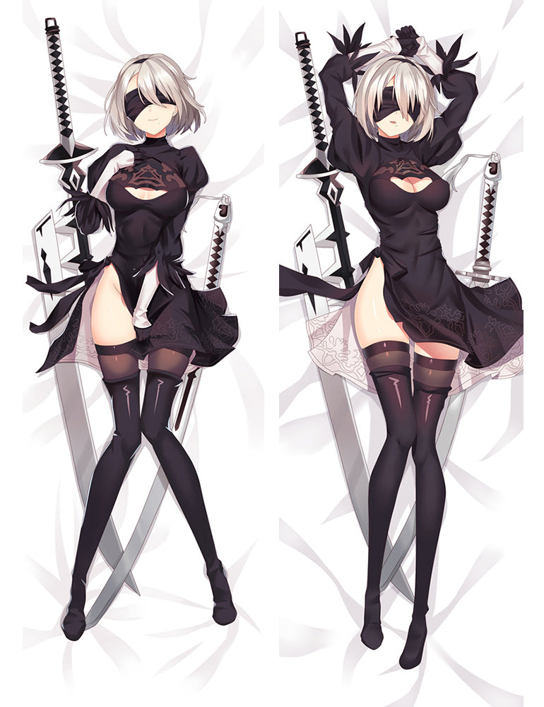 Nier: Automata 2B Anime Dakimakura Hugging Body Pillow Cover image 0