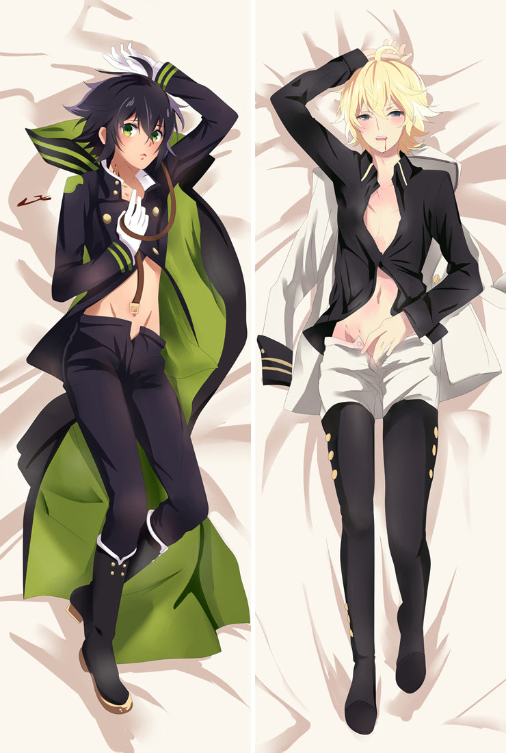Seraph of the End Yuichiro Hyakuya Mikaela Hyakuya Anime Dakimakura Pillow Case image 0
