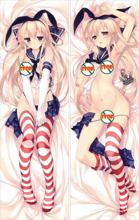 Kantai Collection Destroyer Shimakaze Anime Dakimakura Body Pillow Cover image 0