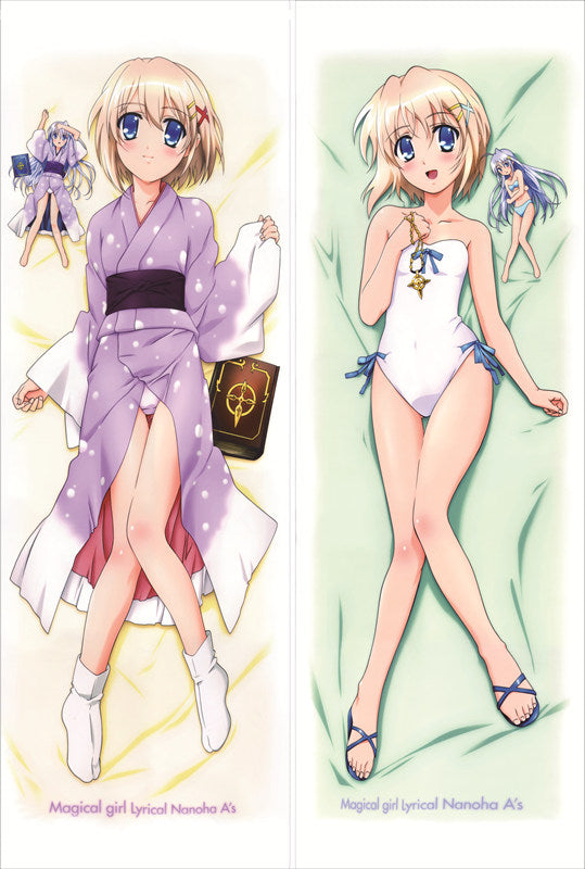 Magical Girl Lyrical Nanoha Fate Testarossa Anime Dakimakura Pillow Cover image 0