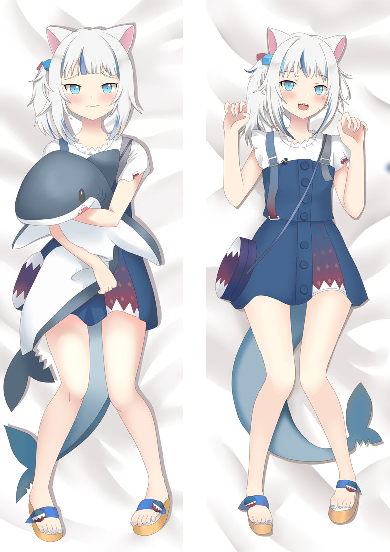 Virtual Youtuber Gawr Gura Anime Dakimakura Body Pillow Cover image 0