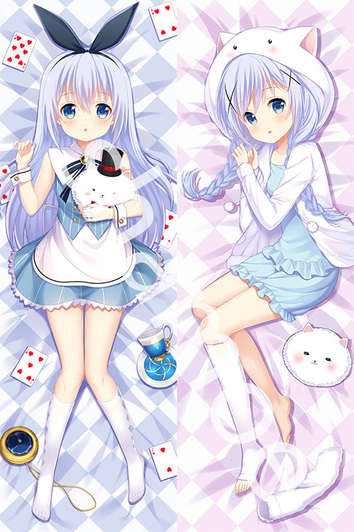 Is the Order a Rabbit? Kafuu Chino Anime Dakimakura Girl Pillow Cover image 0