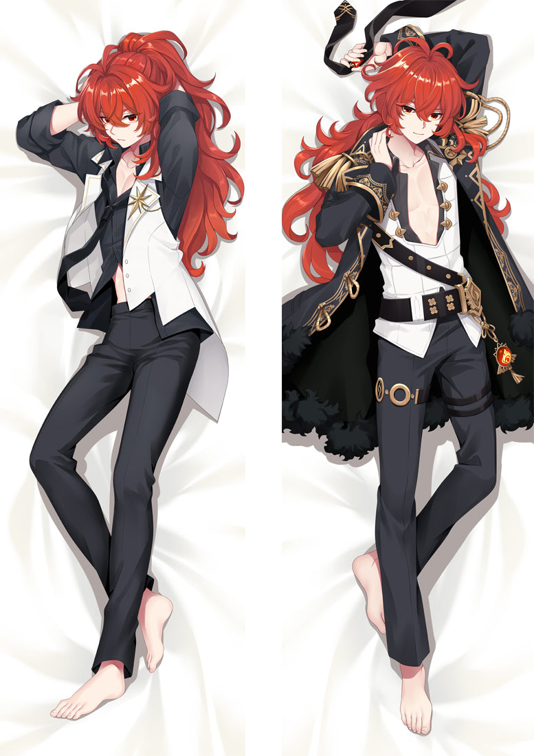 Diluc Anime Body Pillow Cover - Genshin Impact image 0