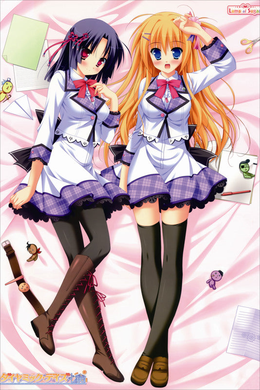 Diamic Days Kisa Hatsushiba + Tokiha Shinoyama Anime Dakimakura Japanese Pillow Cover image 0