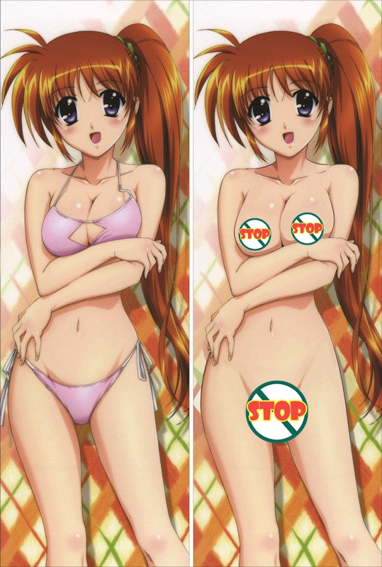 Magical Girl Lyrical Nanoha Fate Testarossa Anime Dakimakura Pillow Cover image 0