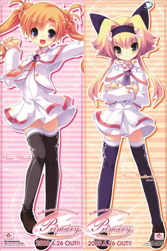 Primary ï½MagicalâTroubleâScrambleï½ Mintia Mimitte Midimu + Chime Milhawks Anime Dakimakura Pillow Cover image 0