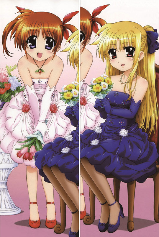 Magical Girl Lyrical Nanoha Fate Testarossa Anime Dakimakura Pillow Cover image 0