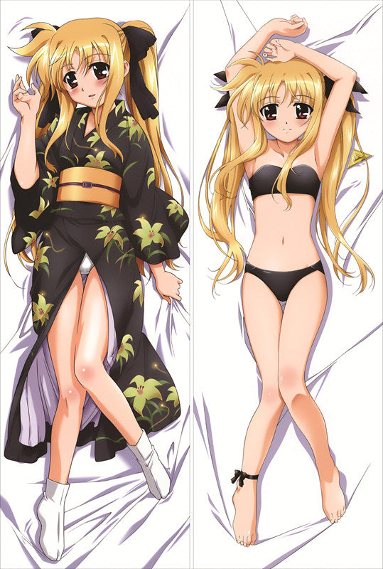 Magical Girl Lyrical Nanoha Fate Testarossa Anime Dakimakura Body Pillow Cover image 0