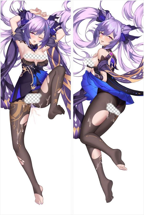 Genshin Impact Keqing Anime Dakimakura Girl Body Pillow Cover image 0