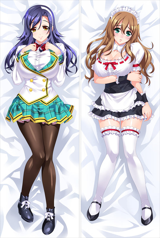 Kuro no Kyoushitsu Kusunoki Kazuha + Nomiya Nanako Anime Dakimakura Pillow Cover image 0