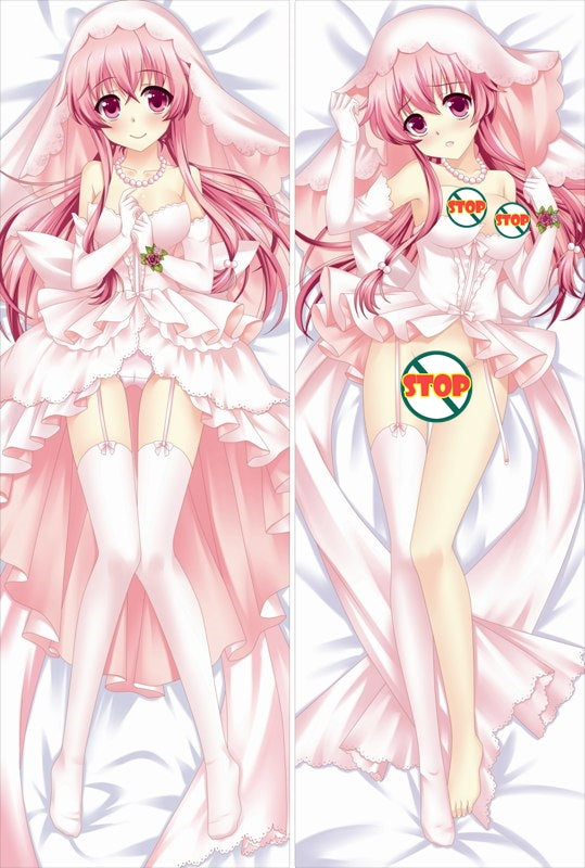 Future Diary Yuno Gasai Anime Dakimakura Japanese Pillow Cover image 0