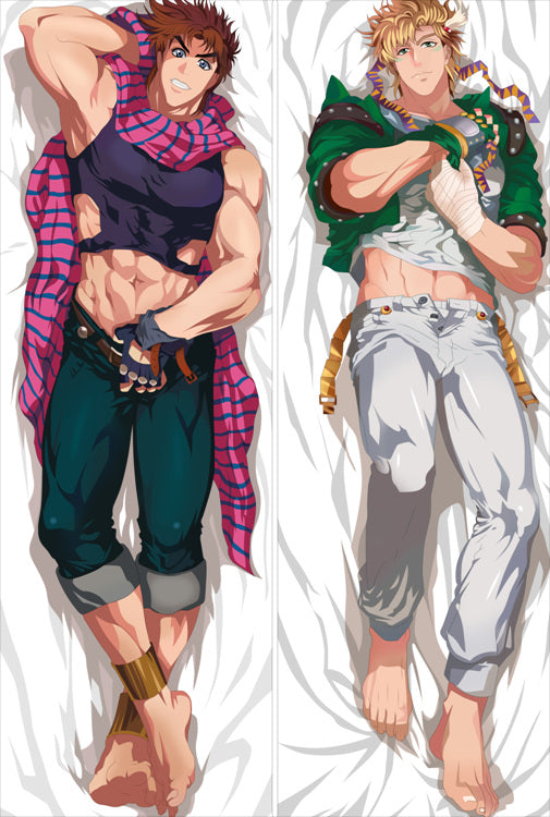 Jojo's Bizarre Adventure Jonathan Joestar Caesar Zeppeli Male Dakimakura Anime Dakimakura Body Pillow Case image 0