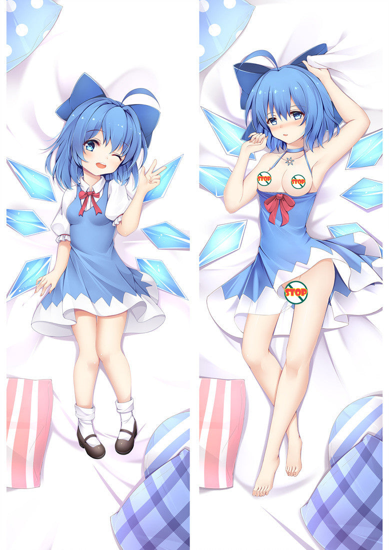 Touhou Project Cirno Anime Dakimakura Pillow Cover image 0