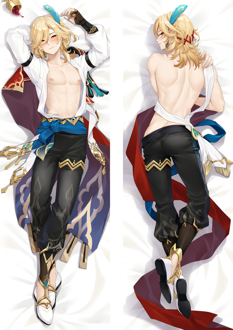 Genshin Impact Kaveh Anime Dakimakura Body Pillow Cover image 0