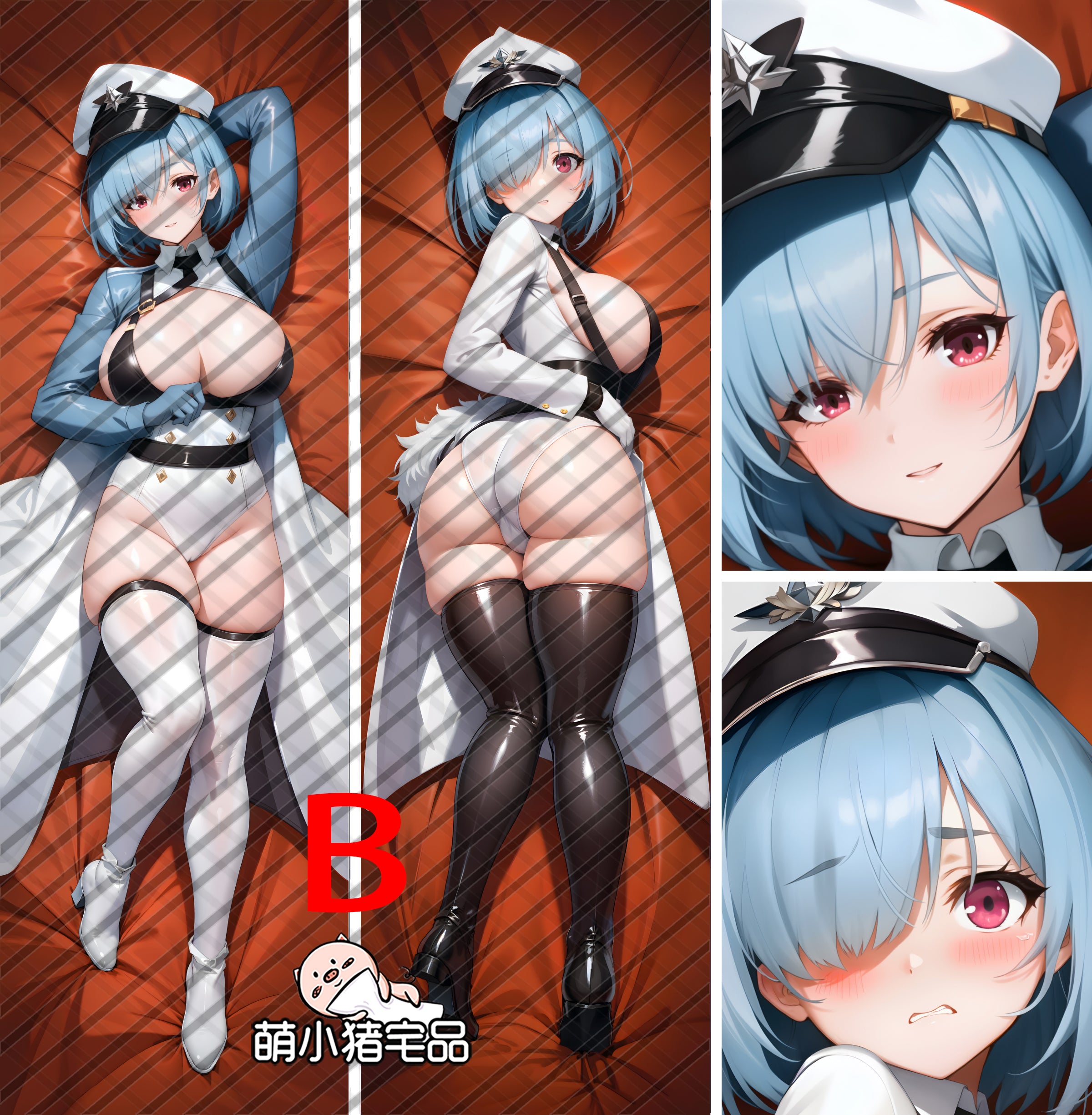 Azur Lane Kuybyshev Anime Dakimakura Pillow Cover image 0