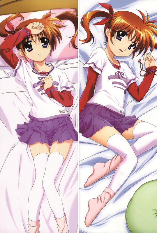 Magical Girl Lyrical Nanoha Nanoha Takamachi Anime Dakimakura Pillow Cover image 0