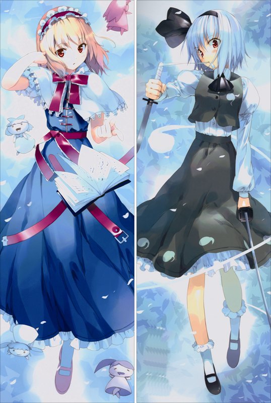 TouHou ProjectYoumu Konpaku &amp; Alice Margatroid Anime Dakimakura Waifu Pillow Case image 0