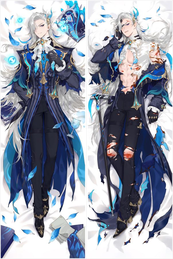 Genshin Impact Neuvillette Anime Dakimakura Body Pillow Cover image 0