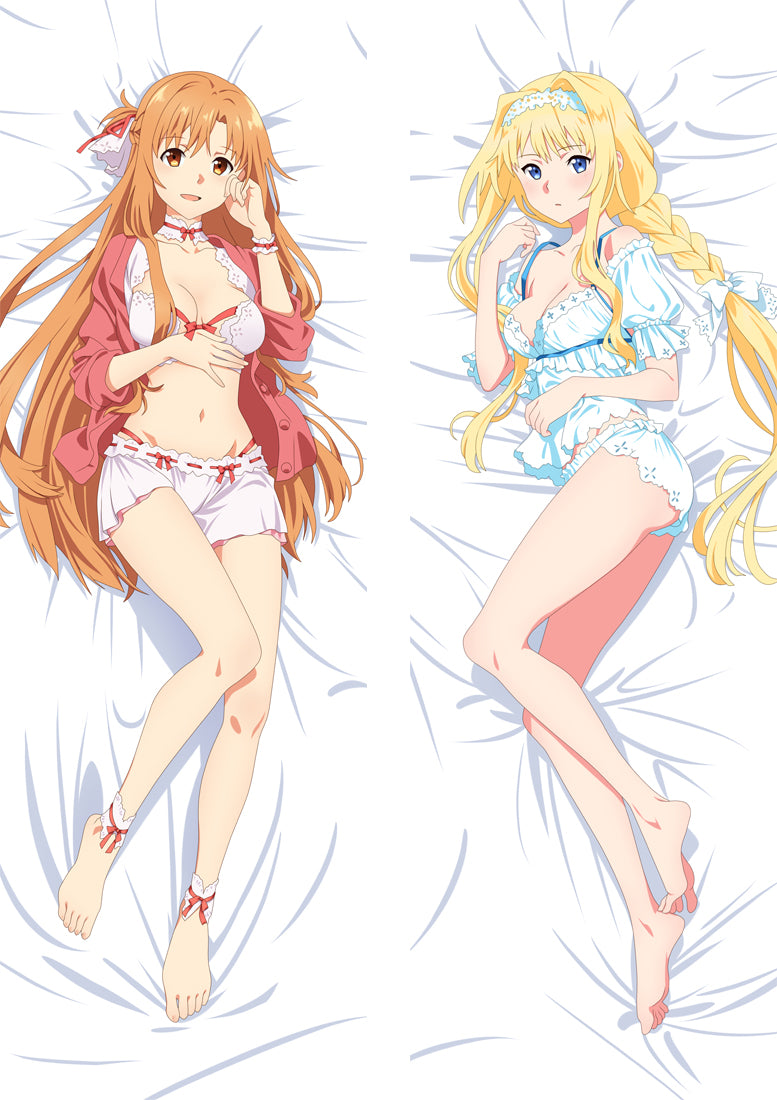 Sword Art Online Yuuki Asuna Anime Dakimakura Pillow Cover image 0