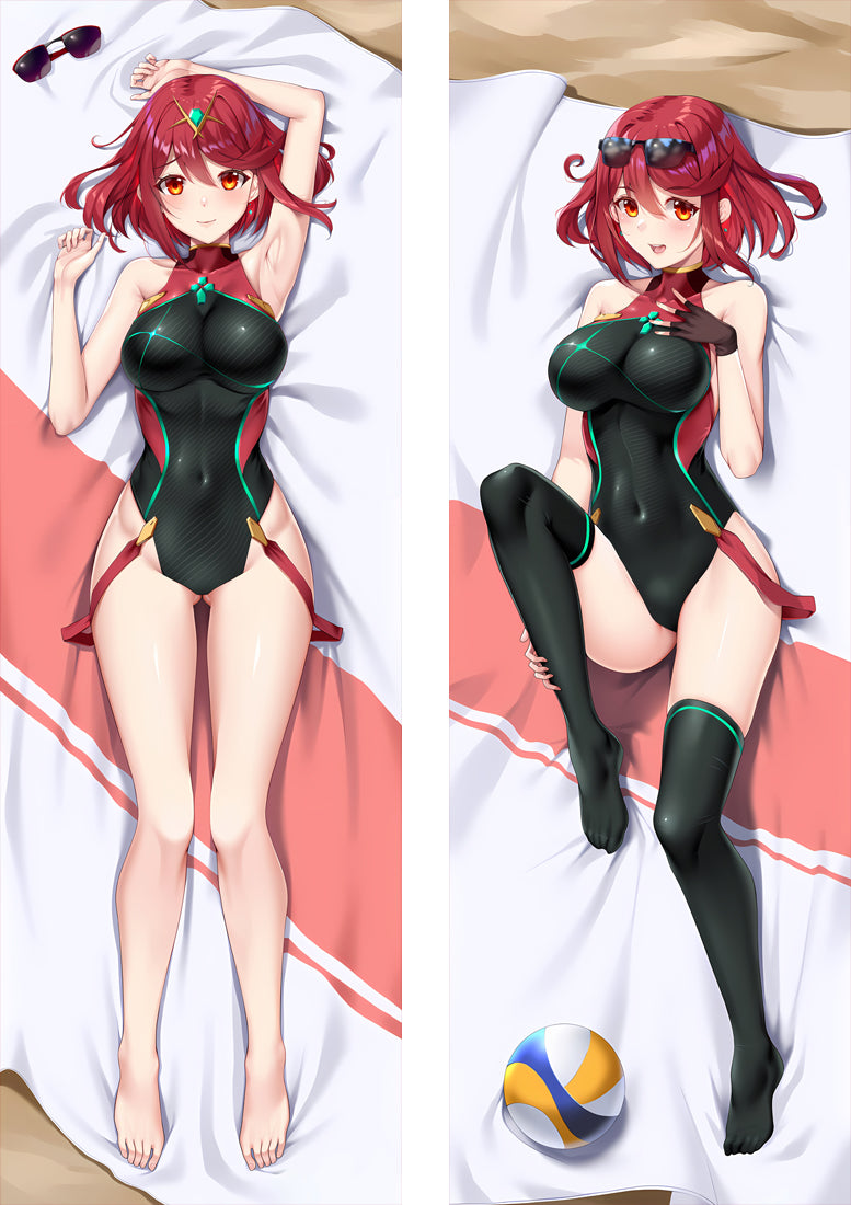 Xenoblade Chronicles Pyra Anime Dakimakura Body Pillow Cover image 0