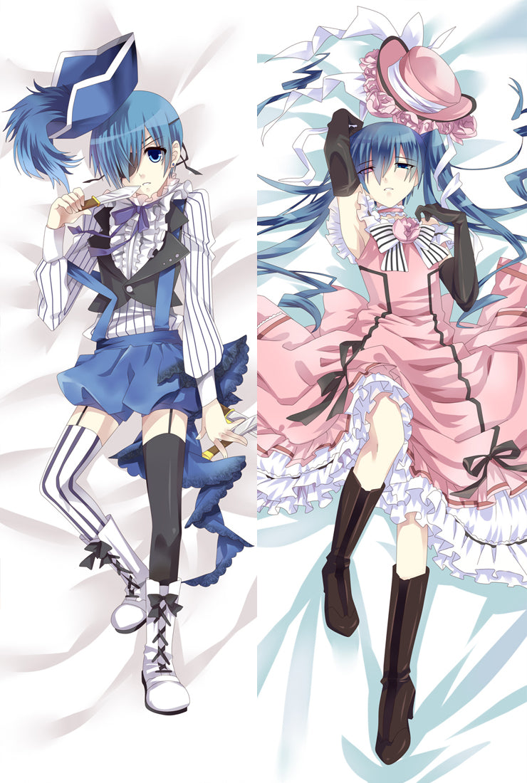 Black Butler Ciel Phantomhive Anime Dakimakura Hugging Body Pillow Cover Case image 0