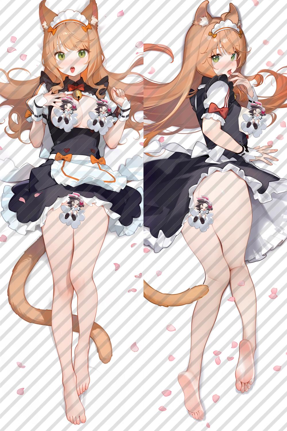 Nekopara Fuu with Double Sides Zipper to make love Anime Dakimakura Pillow Case image 0
