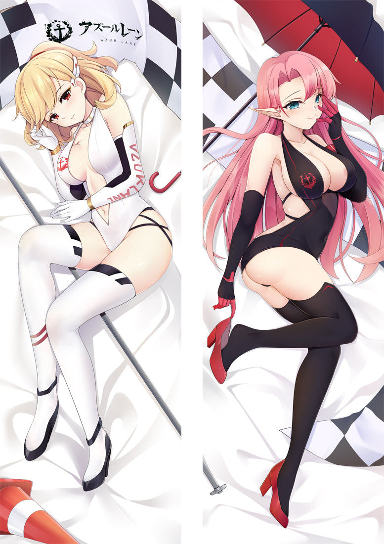 Azur Lane HMS Prince of Wales&amp;Duke of York Anime Dakimakura Pillow Cover image 0