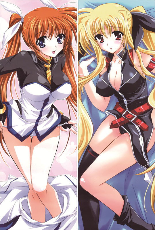 Magical Girl Lyrical Nanoha Fate Testarossa Anime Dakimakura Pillow Cover image 0