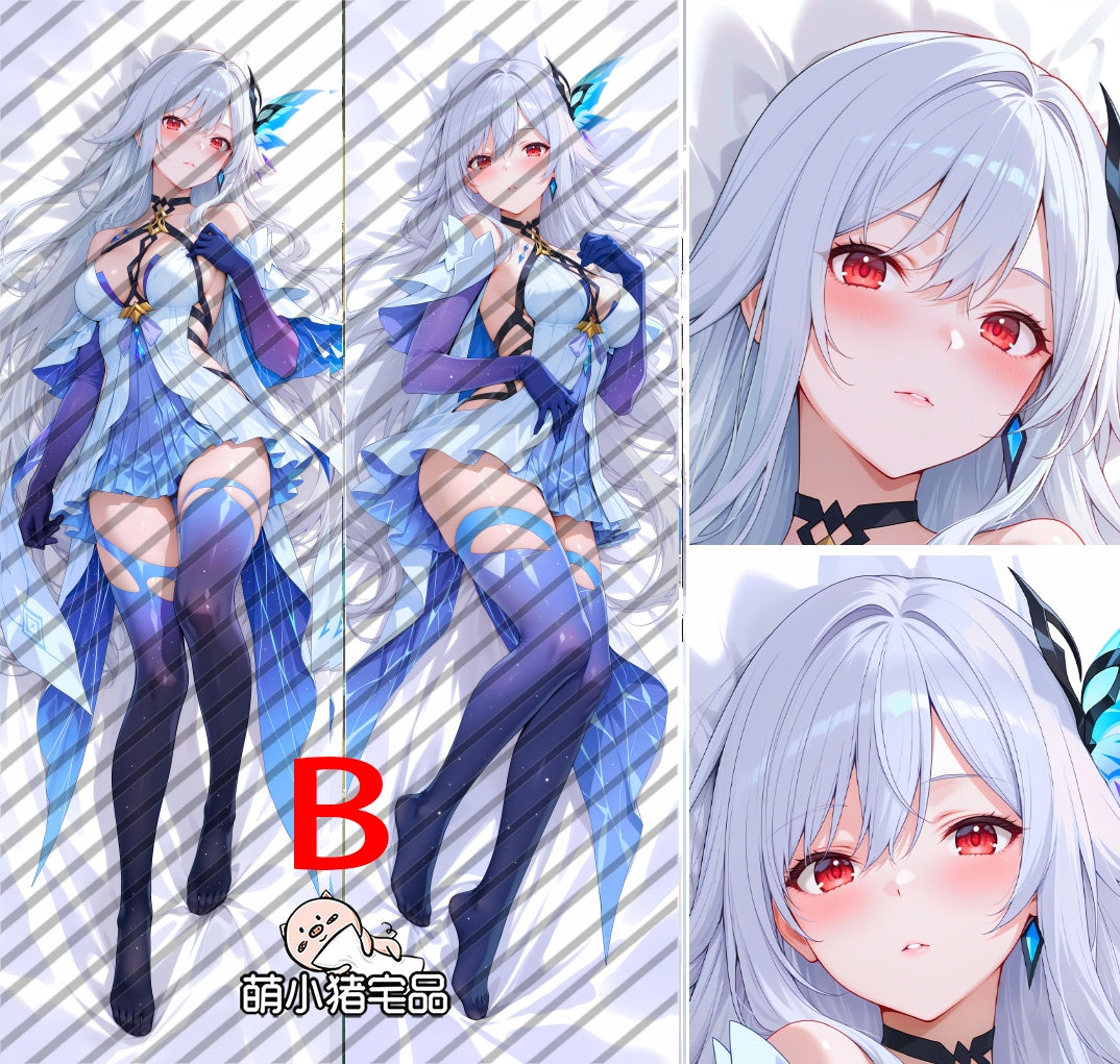 Genshin Impact Skirk Anime Dakimakura Body Pillow Cover image 0