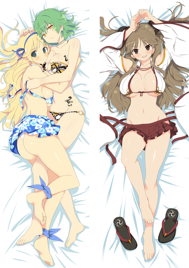 Senran Kagura Katsuragi &amp; Hikage Anime Dakimakura Pillow Cover image 0