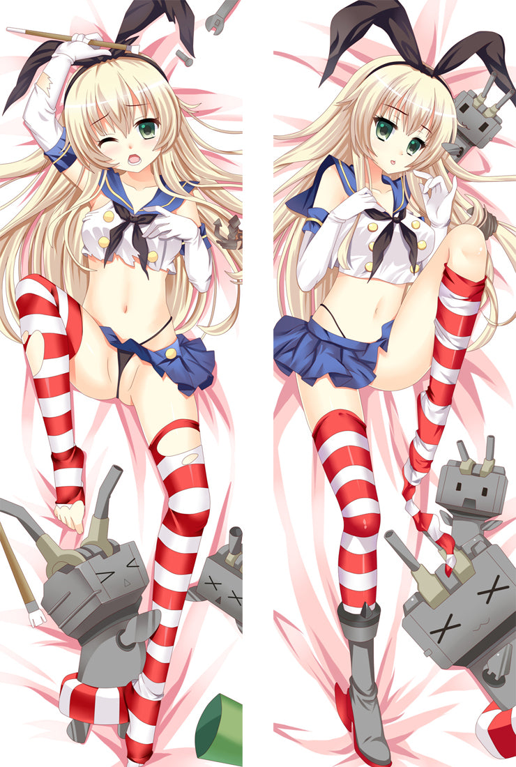 Kantai Collection Shimakaze Anime Dakimakura Pillow Cover image 0
