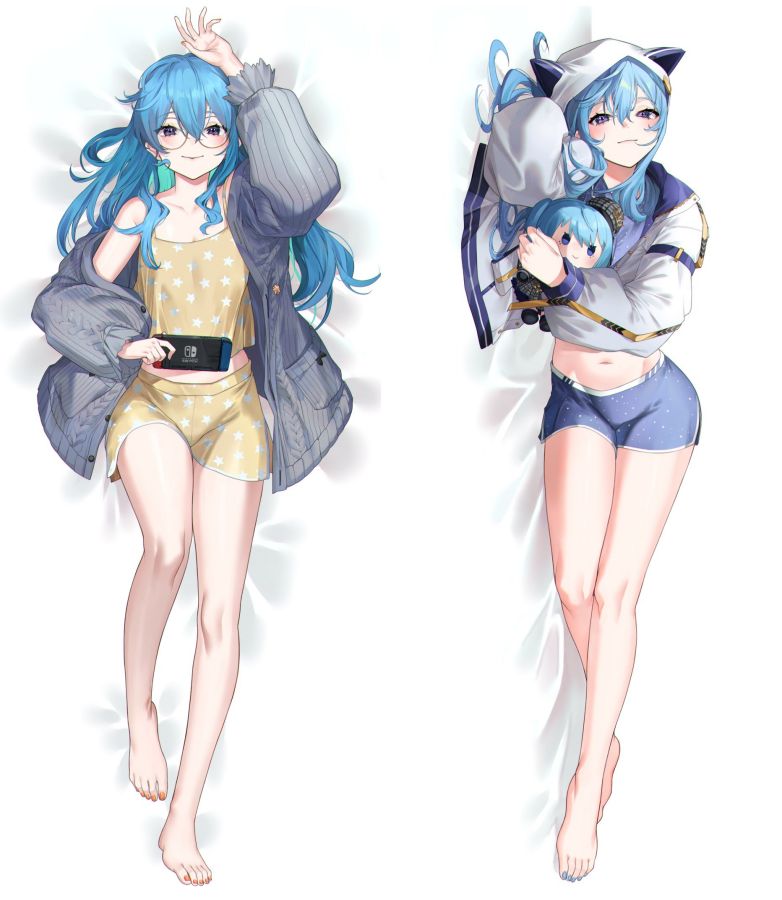 Virtual Youtuber Hosimati Suisei Anime Dakimakura Girl Body Pillow Cover image 0