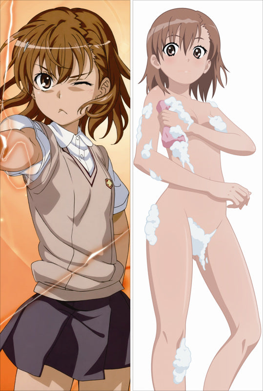 A Certain Scientific Railgun Mikoto Misaka Anime Dakimakura Body Pillow Cover image 0
