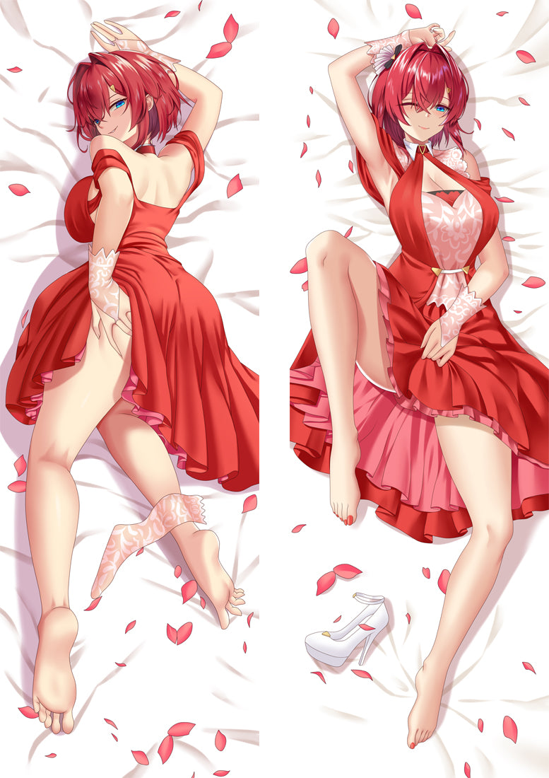 Virtual Youtuber Houshou Marine Anime Dakimakura Body Pillow Cover image 0