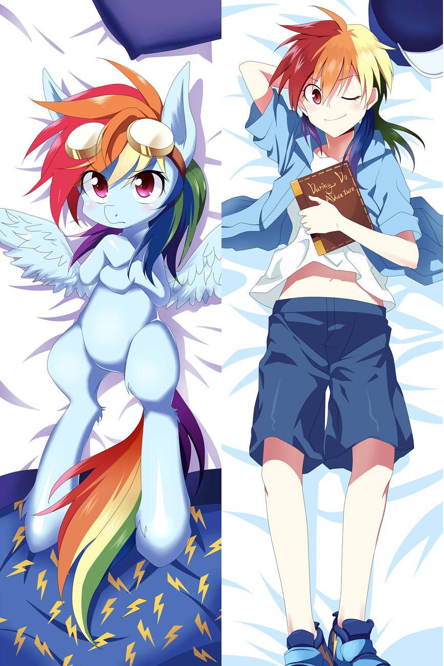 MLP My Little Pony Rainbow Dash Anime Dakimakura Pillow Case image 0