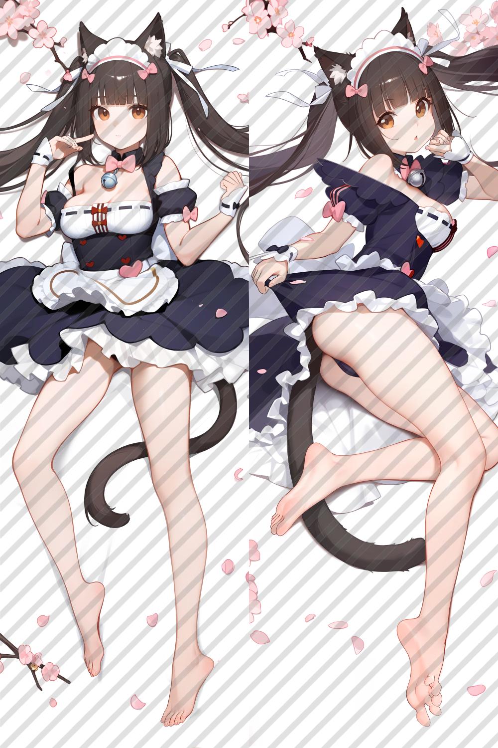 Nekopara Chocola Anime Dakimakura Sexy Body Pillow Cover image 0