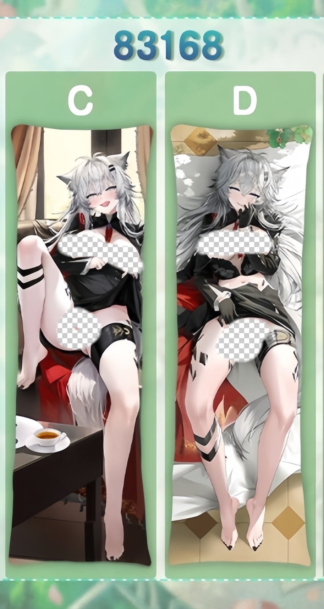 Arknights Lappland Anime Dakimakura Naked Body Pillow Cover image 0