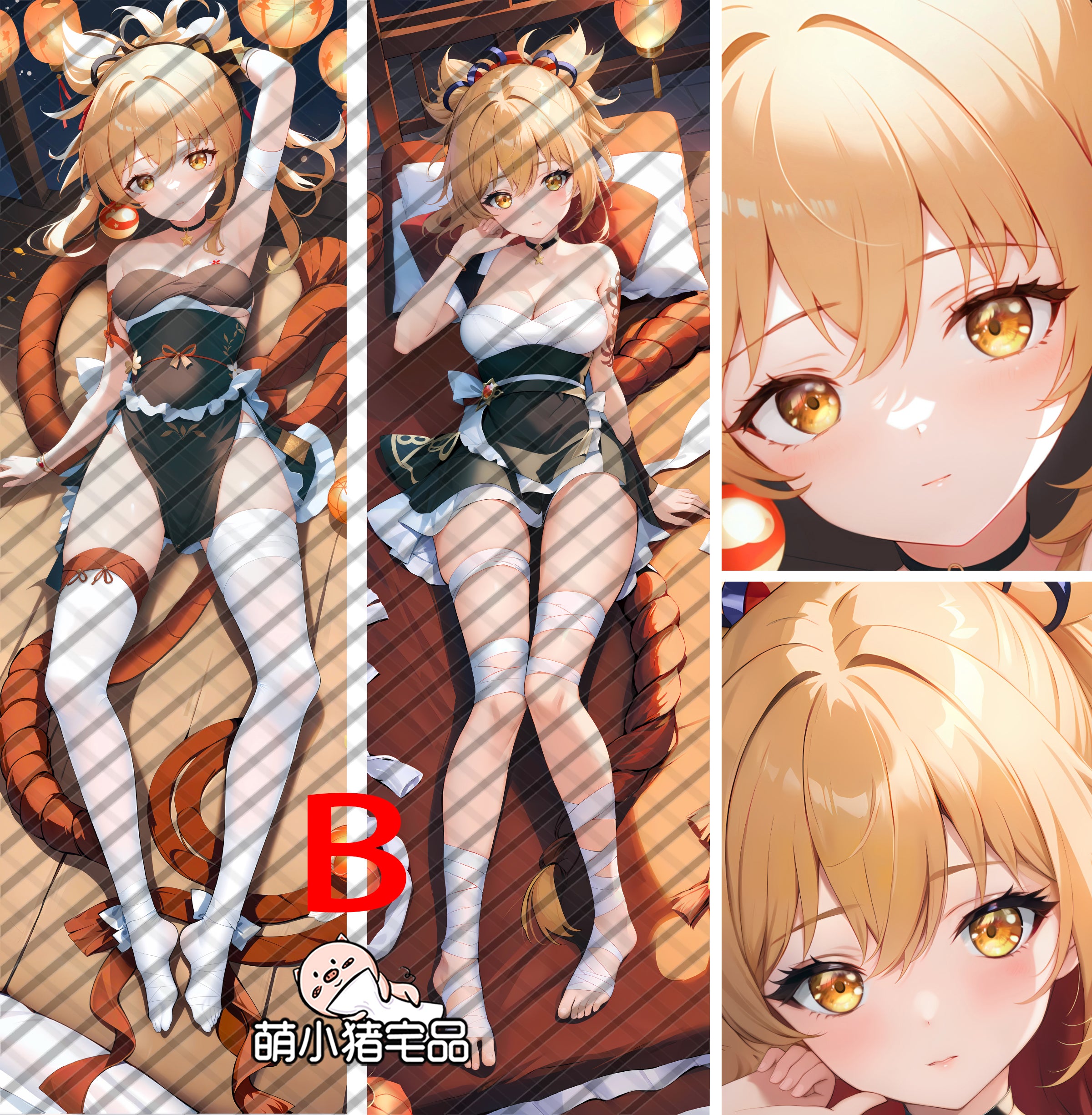 Genshin Impact Yoimiya Anime Dakimakura Pillow Cover image 0