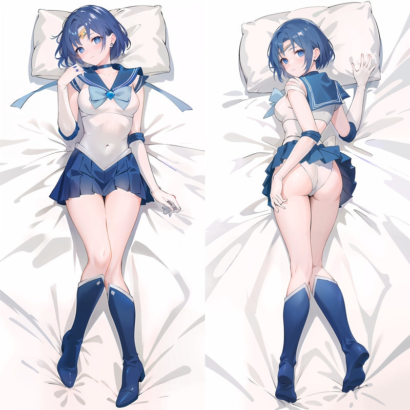 Sailor Moon Sailor Mercury Mizuno Ami Anime Dakimakura Body Pillow Cover image 0
