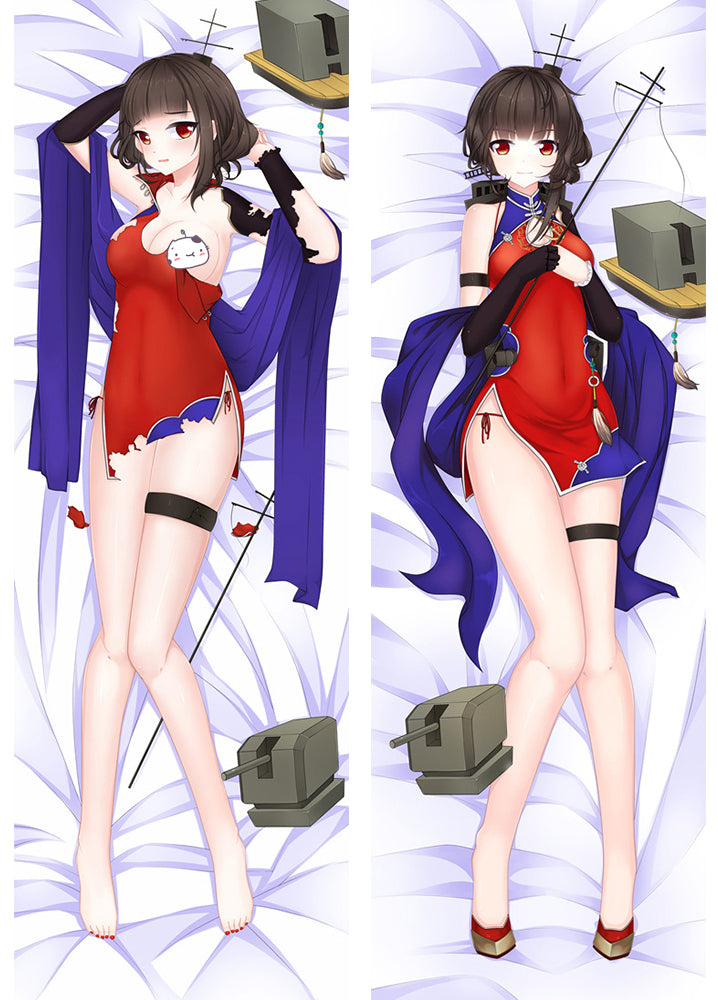 Warship Girls Chinese cruiser Yi Xian Anime Dakimakura Pillow Cover image 0