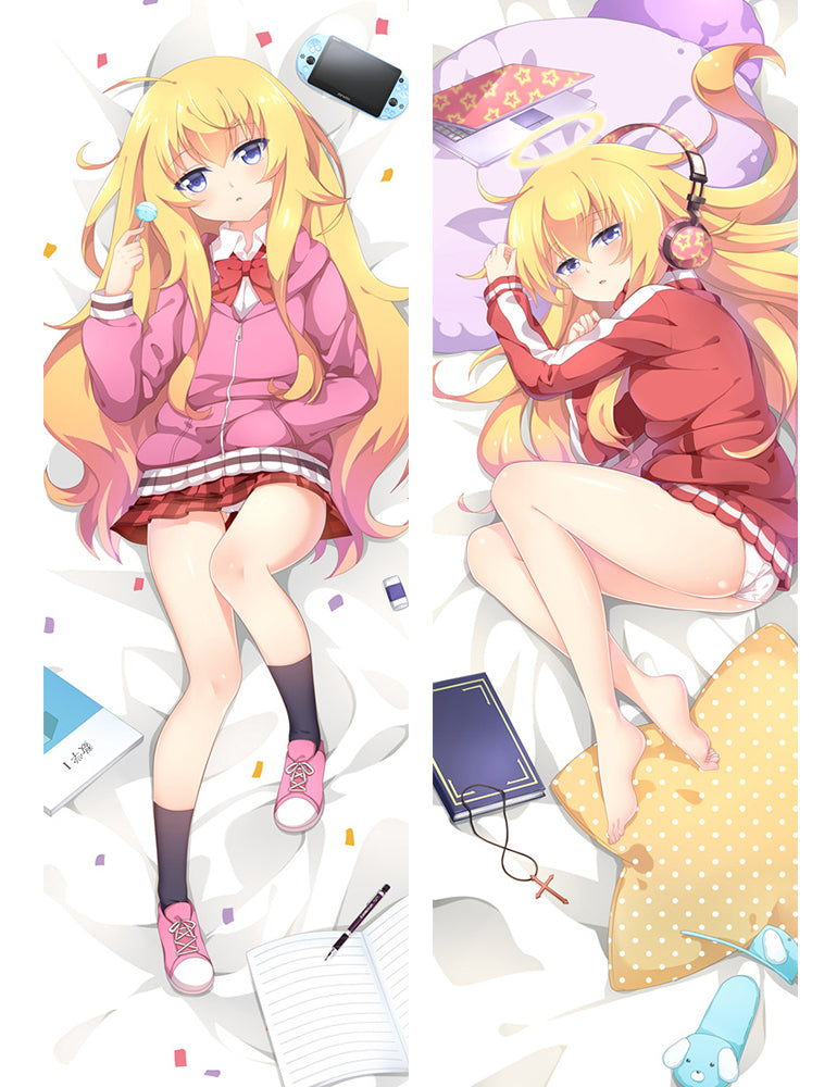 New Anime Gabriel DropOut Gabriel White Tenma Dakimakura Hug Body Pillow Case image 0