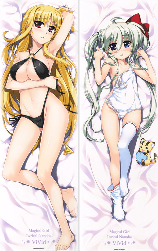 Magical Girl Lyrical Nanoha Fate Testarossa  Einhalt Stratos Anime Dakimakura Pillow Cover image 0