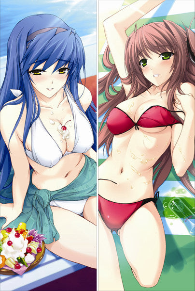Pastel Chime Continue - Pascha C++'s Fandisc Rina Rindou + Saika S Farnese Anime Dakimakura Japanese Pillow Cover image 0